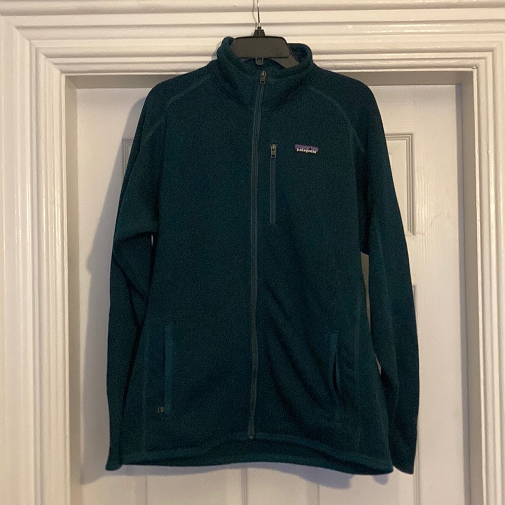 Men’s Large Patagonia Better Sweater Jacket in Blue/Green.